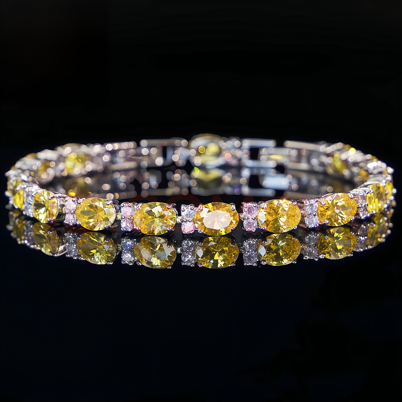 Image of 925 Sterling Silver Yellow Set With Exquisite | Classic And Fashionable Design, Suitable For Daily Wear, Parties, Events, And As A Gift For Festivals, With A Box