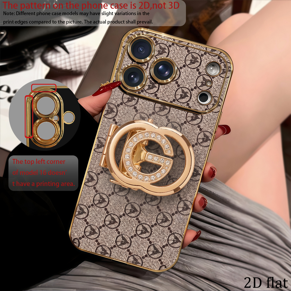 TEMU Phone Case - 2d Flat Luxury Monogram Pattern, Suitable For Iphone 18/17/16/15/14/13/12/11/pro/pro Max/plus, Made Of Pc Material, Stylish Men And