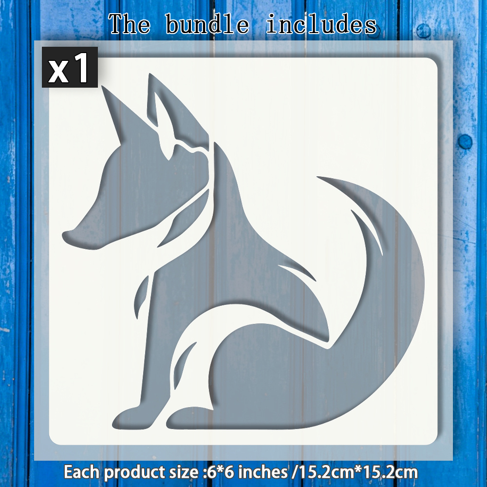 Minimalist Fox Outline Template for Crafting