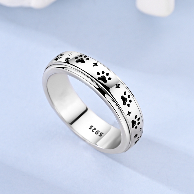 Women's 925 Silver Elegant Star Cute Claw Ring