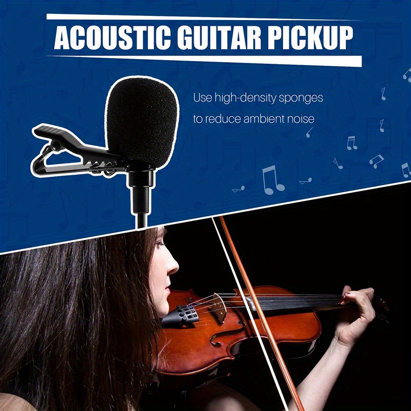 Professional Violin Pickup With MIC - Adjustable Volume For Live Performance & Recording