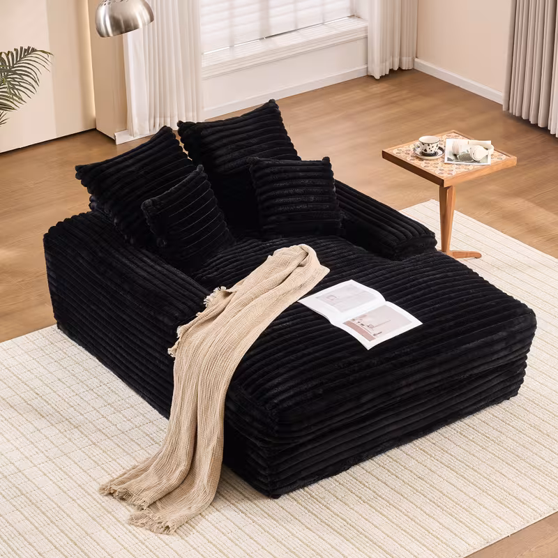 sofa bed with 4 plush pillows space saving convertible sleeper memory foam cushioning no like texture multifunctional furniture for small spaces apartments living room sofa or bed black 11