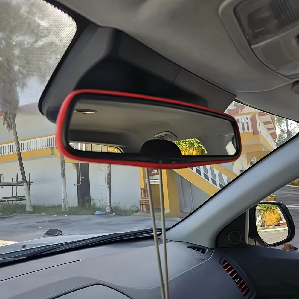 

Fit Red-color Silicone Mirror Protector - Anti-collision, Stretchable Car Interior Accessory