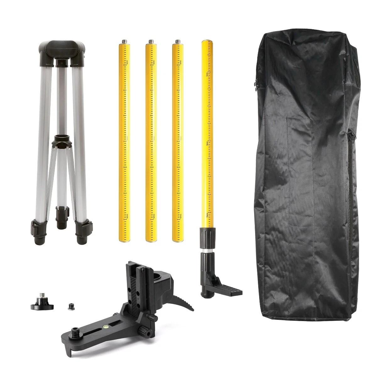 Image of Adjustable Telescopic Rod With Storage Bag, 5/8 Inch And 1/4 Inch Threaded Interfaces, Universal Profile Rotating Level Mounting Bracket.