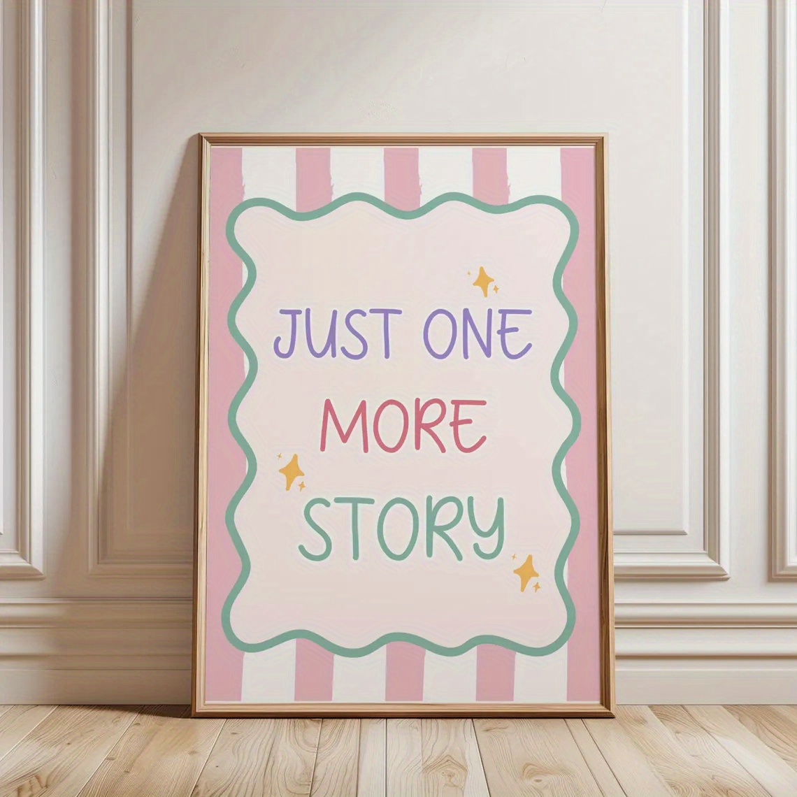 TEMU 2d Flat, 2d Flat, 1pc Wall Decor, A Retro Poster, And Nursery Or Kids' Art Print, Vibrant Canvas Painting For A Reading Nook, And Imaginative