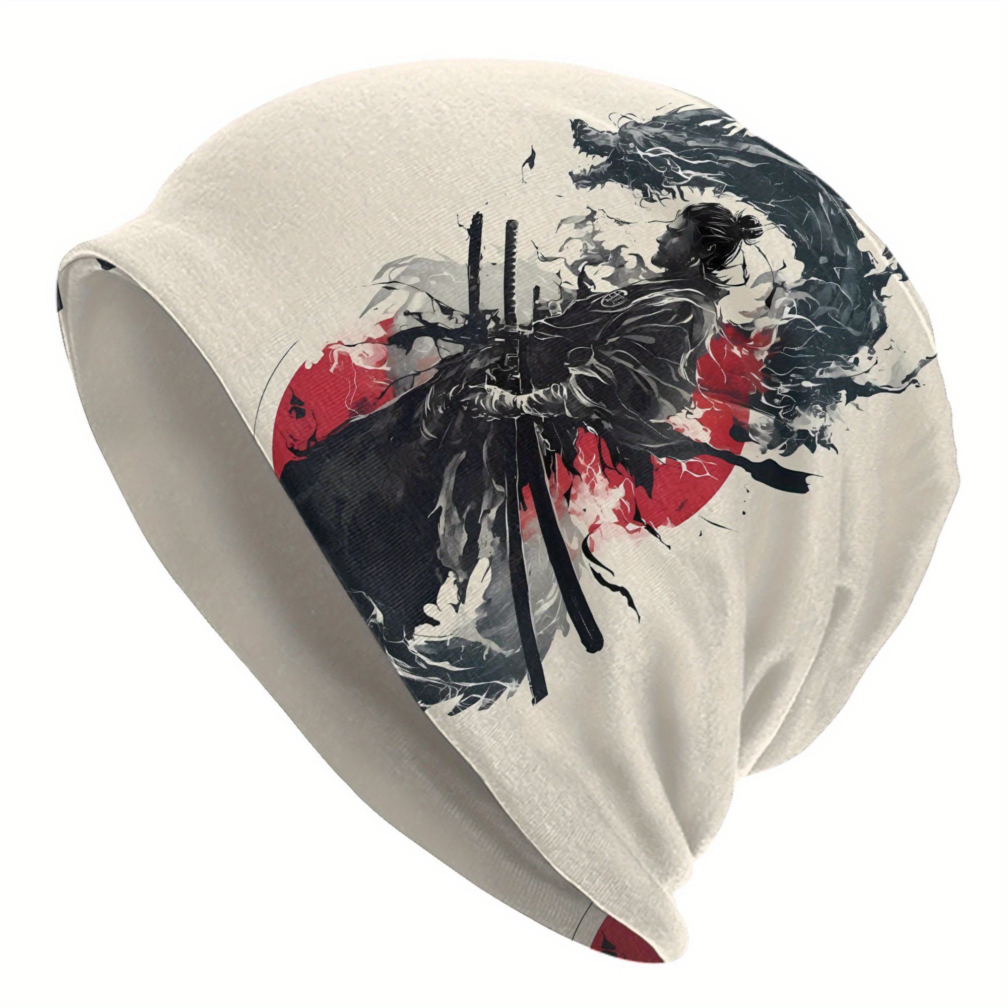 TEMU Cappellino da con spada da , a paragrafo, caldo, , stile pullover slouch hiphop, , unisex, con stampa 2D