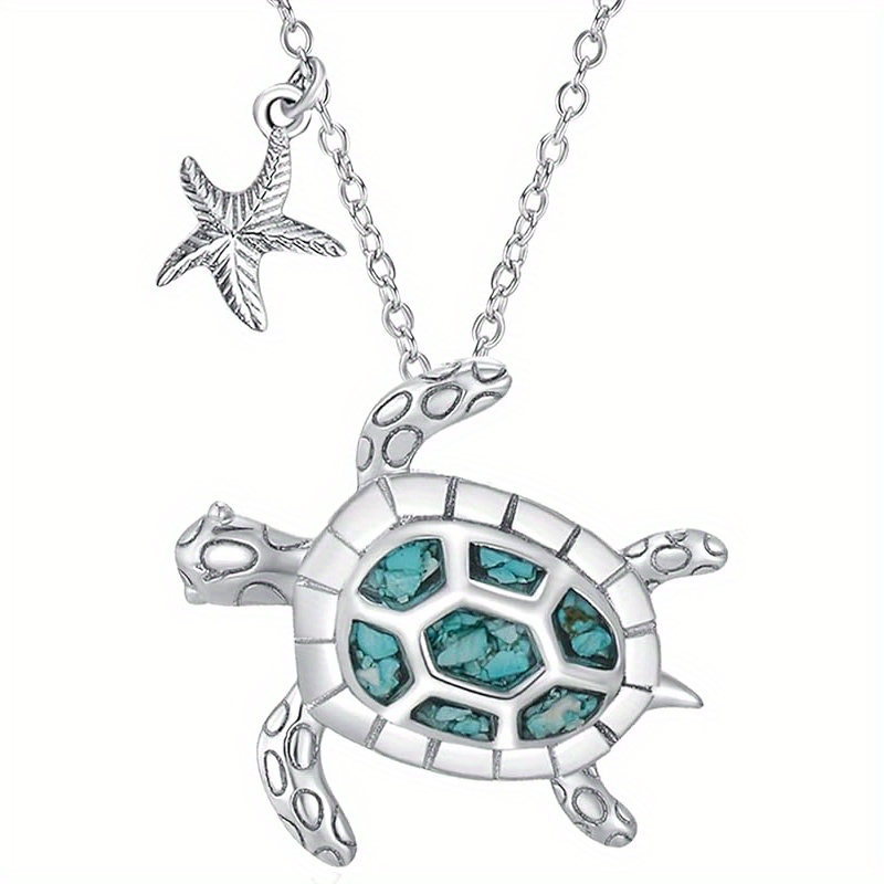 Image of 925 Sterling Silvery Turtle Pendant Necklace For Women, Anniversary Birthday Jewellery Gifts For Her, Wife, Girlfriend, Mom, Daughter, Sister