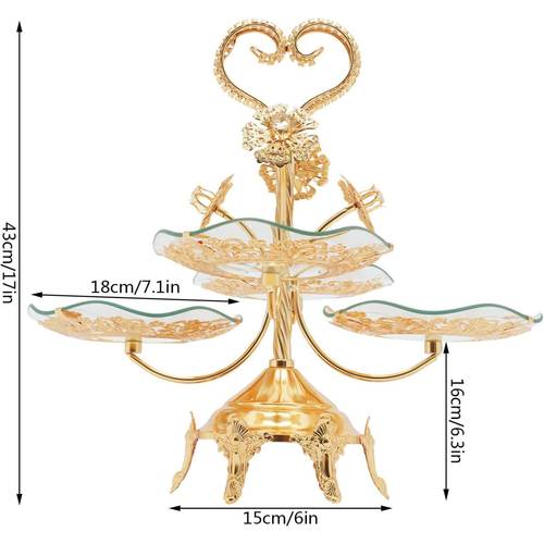 awakesdream gold cupcake cake stand dessert holder cupcake tower display plates serving platter for grand event wedding birthday baby showers graduation nice gift for