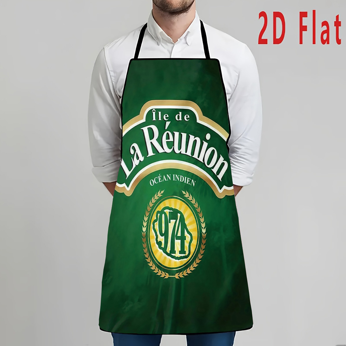 TEMU 1pc Tablier Plat 2D Style , Motif Imprimé, Durable et Facile à Nettoyer, Ceinture Ajustable, 23.6Inch X 31.4Inch/20.4Inch X 28.3Inch 2 Tailles