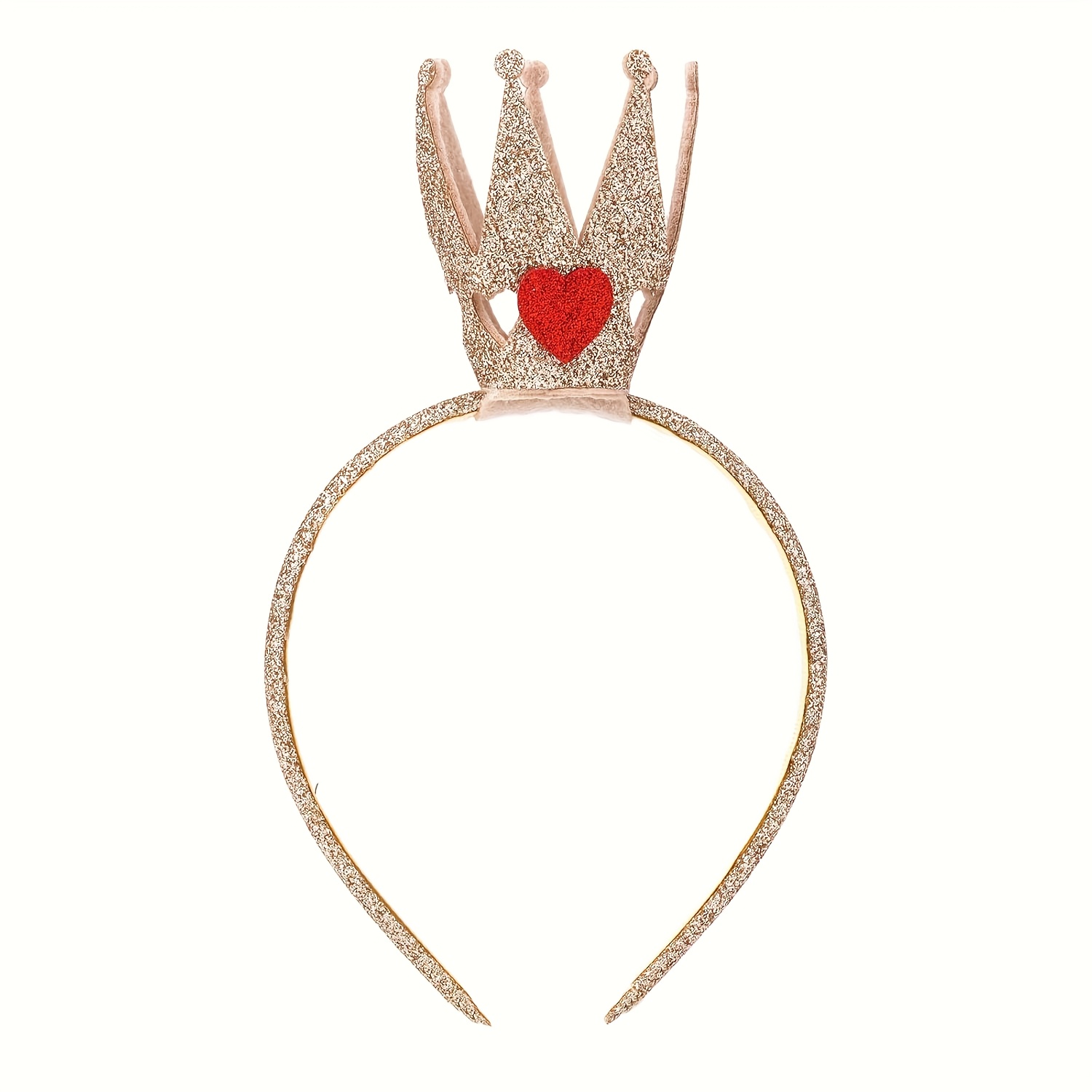 TEMU 1 Serre-tête de Cœur avec Couronne et Pendentif de Cœur | Coiffure Étincelante pour Fêtes de Noël, An et Déguisées - Cadeau Élégant pour Femmes,