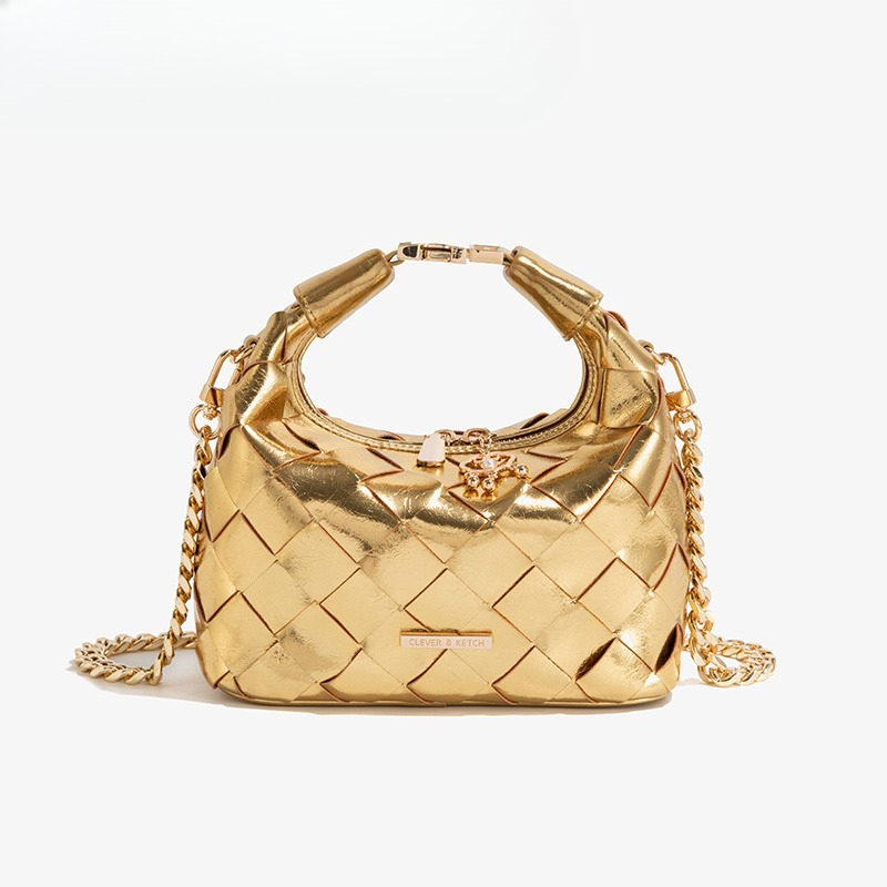 TEMU Women's Bag With 10 Styles! New Fashionable Woven Dumpling Bag, Versatile Commuting Chain Handbag