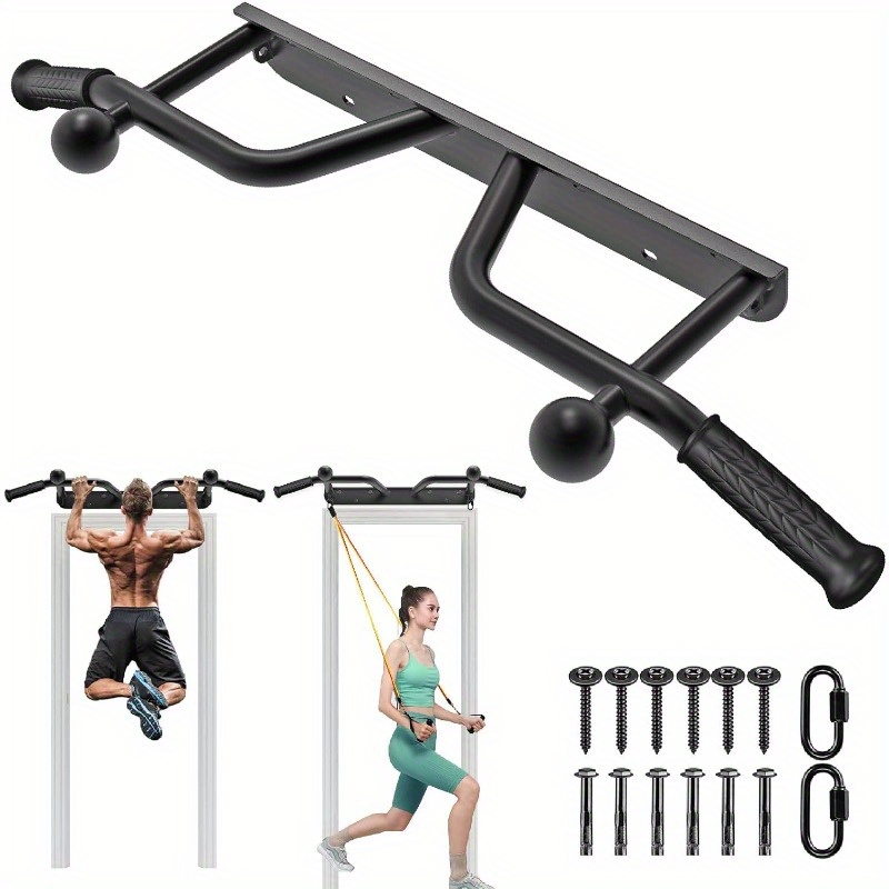 Pull Up Bar Pulley System At Home SELEWARE 48'' Heavy Duty Pull Up