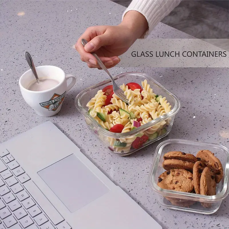 18 glass food storage containers with lids used as meal preparation containers for food storage bpa free and leak proof 9 lids and 9 containers Product details 5