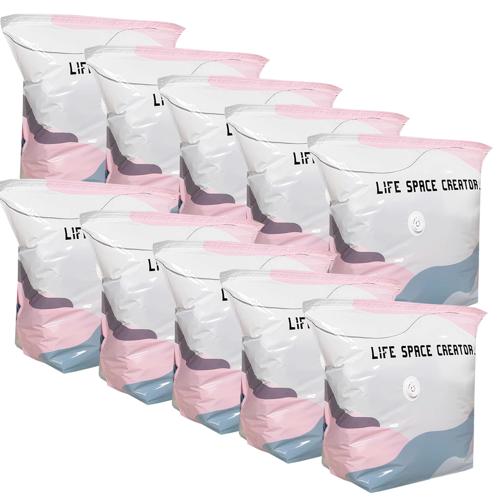 TEMU 5pcs/10pcs Set Large Capacity Vacuum Storage Bag, Press Sealed, Saving 80% Space, Compression Storage Bag, Suitable For Travel Organization,