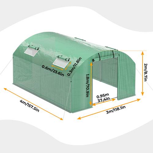 heavy duty walk in tomato greenhouse 3 sizes 18 m 24 m galvanized steel structure with 140 g m uv resistant cover for outdoor gardening