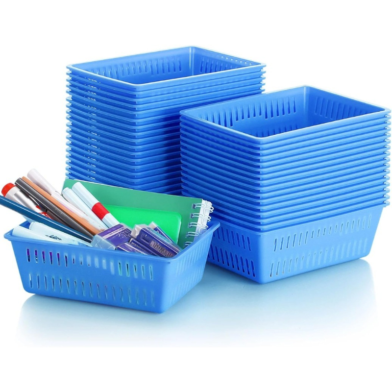 48pcs Plastic Storage Baskets for Organizing Supplies