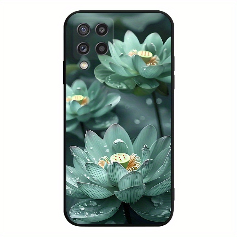 TEMU Phone Case: Green For Lotus Tpu Soft Matte Case For S10 S20 S21 S22 S23 S24 Note 10 20 Fe Lite + Ultra M52 M42 M23 M12 M35 A73 A72 A71 A53 A52s