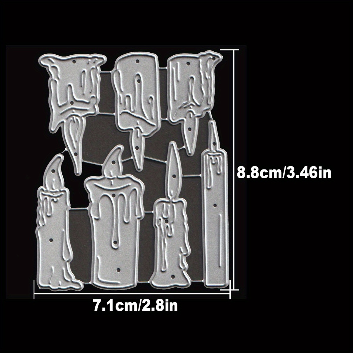 Image of Original Burning Candles Metal Cutting Dies Cut Die Birthday Wedding Decoration Paper Craft Mould Diy Scrapbooking & Stamping Stencils Supplies