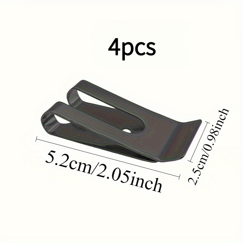 TEMU 4pcs Metal Belt Clip Set, Multi-functional Belt Clips, Tool Belt Clips, Belt Retaining Clips