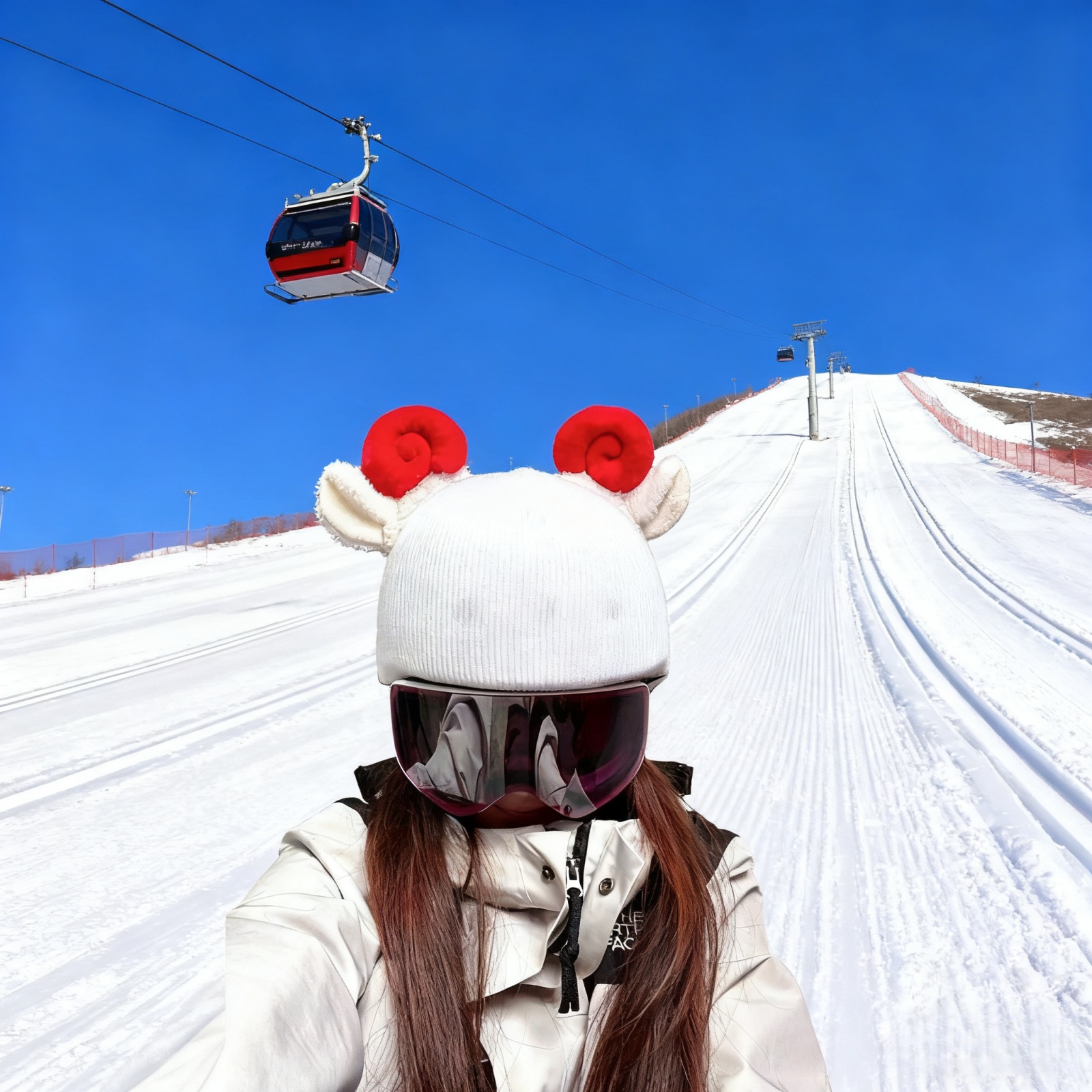 thumbnail: Sneeuw Ski Helm Cover - Grijs Kitten Design, Elastisch, 55-62 Cm - Helmhoes Wintersport