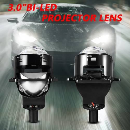item picture 2pcs 3 0 inch bi led 6000k led headlight kit universal beam for headlight conversion without battery