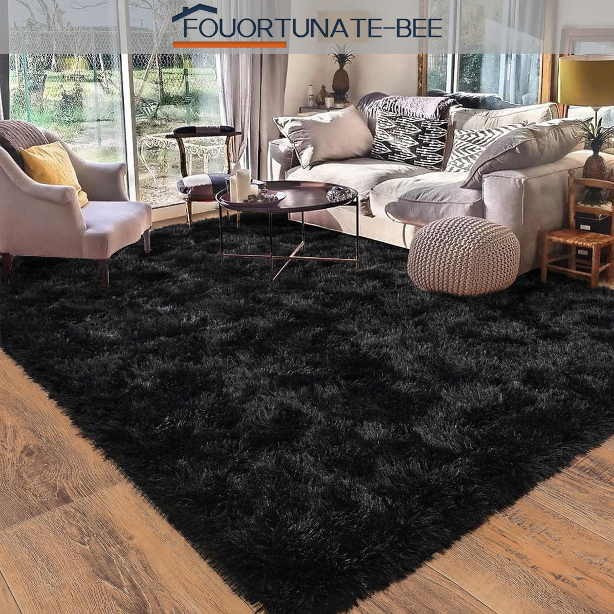 TEMU Carpet Measuring 270*370cm Or 106.23*145.66 Inches For The Living Room, Featuring A Plush Design, Suitable For Bedroom Floors, Fluffy Mats,