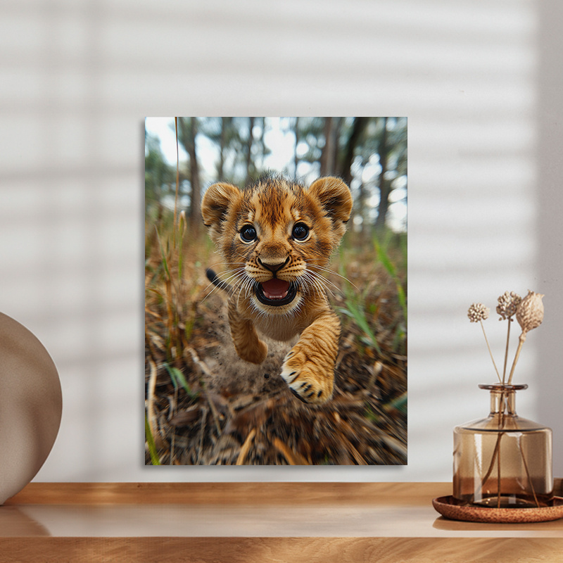 

1pc Cub Canvas Art Print, Cloth , For , , , Bar - H25389