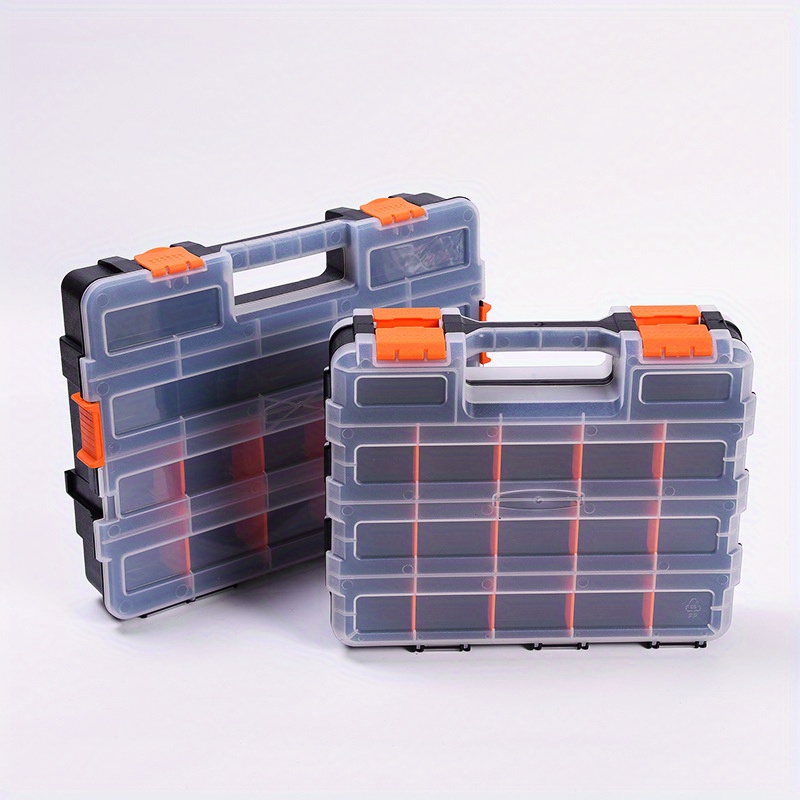 

34-compartment Double- Tool Organizer Removable Dividers - Plastic For , & Small - And