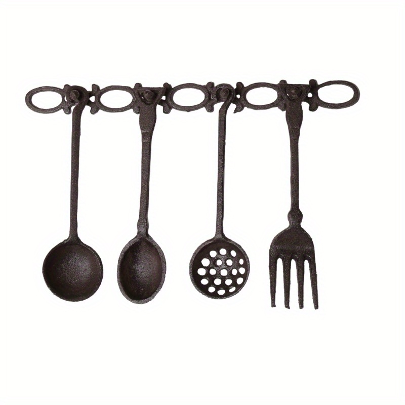 E-shop 1 Set Gusseisen Löffel und Gabel Wanddeko Anhänger, Vintage Alter Anhänger, Wanddeko, Dekorative Ornamente, Gartenarbeit Garten Lebensmittel,