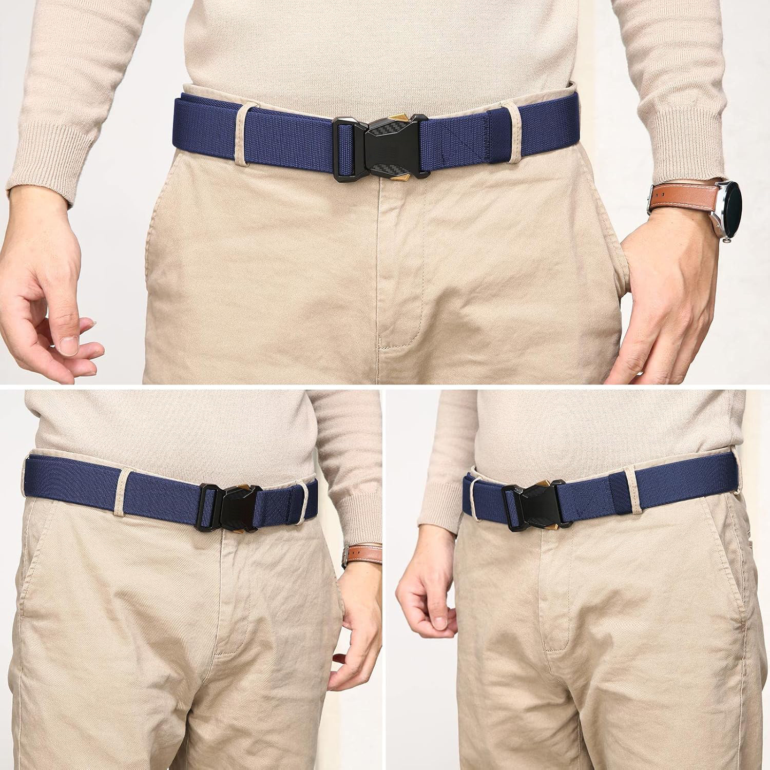 3pcs Tactical Belts Quick Release Buckle Durable Polyester