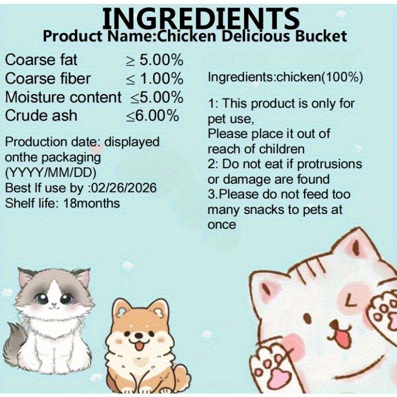 1 2lb 545g freeze dried   cubes high protein low temperature quick   treats for cats and dogs Product details 9