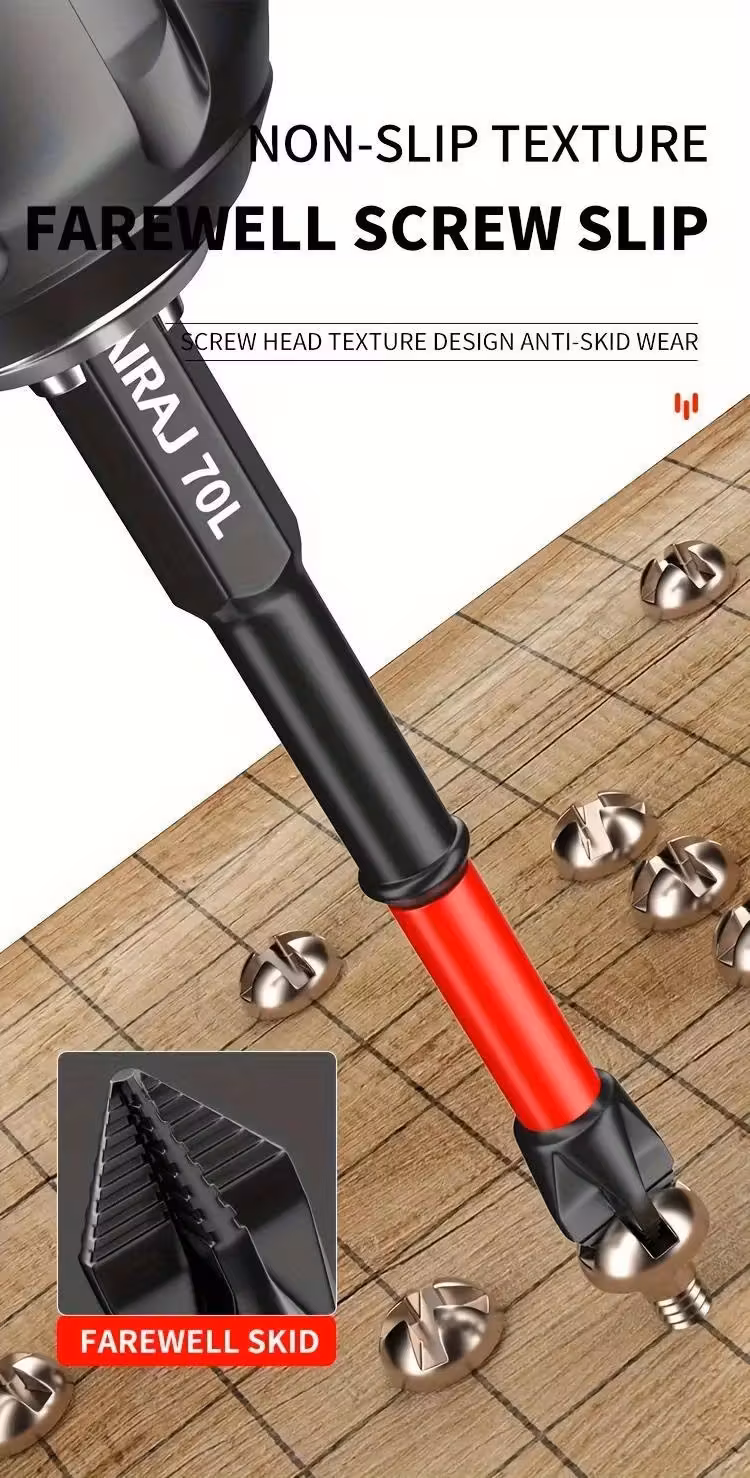 5pcs set magnetic anti slip drill bit set 5pcs suitable for electric and manual drive cross and drills anti magnetic drill bit set 6pcs magnetic screwdriver drill bit set great gift for Product details 0