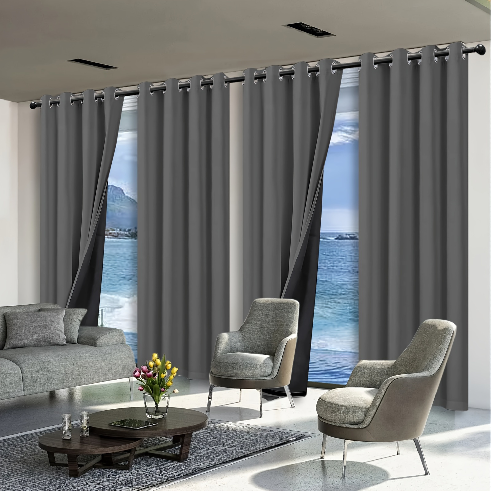 room darkening curtains with rings