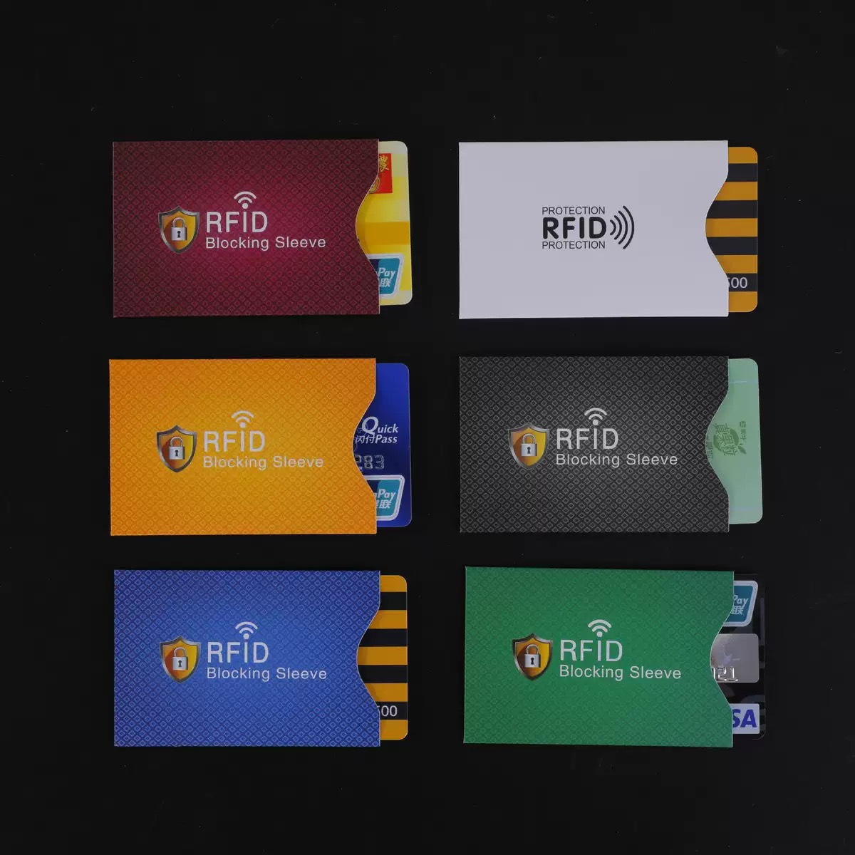 6pcs rfid blocking sleeves credit card holder protector - Temu