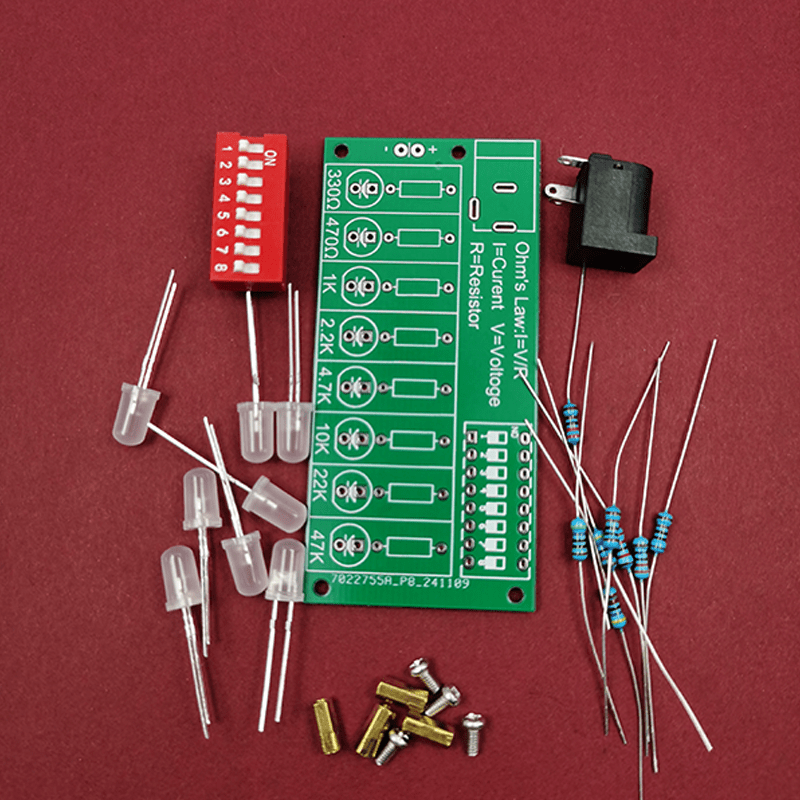 diy soldering practice kit use easy to assemble   to learn electronic knowledge about voltage current   relationships and   skills for diy electronics enthusiasts without batteries working voltage 36v fiberglass material