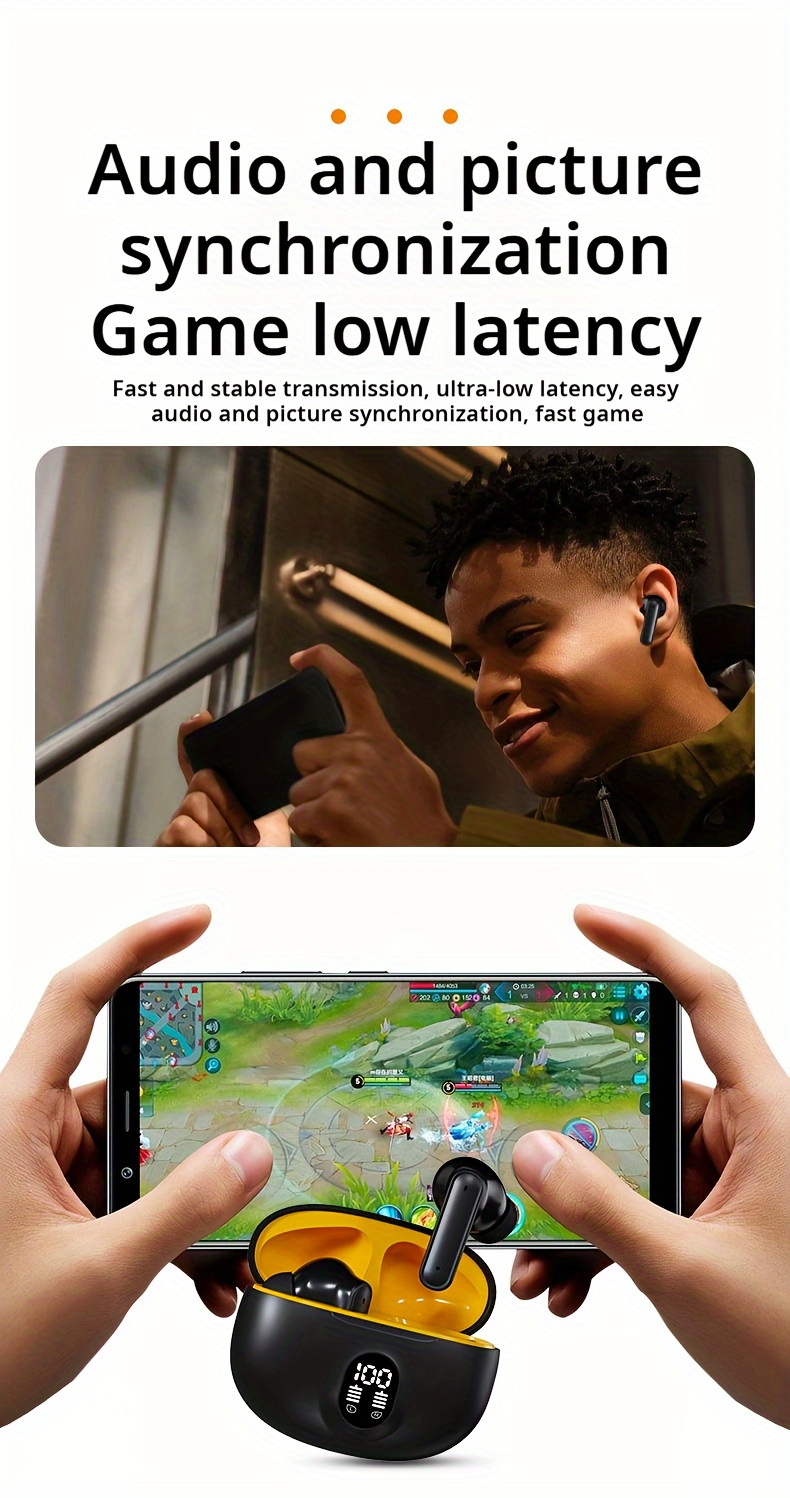 51.43 meter-Ear True Wireless Earbuds with 150mAh Long-Lasting Battery, High-Fidelity Stereo Sound, Noise Cancellation, Wireless Connectivity, Volume Control, USB Charging, Dual Mic, Gaming- Anime Theme