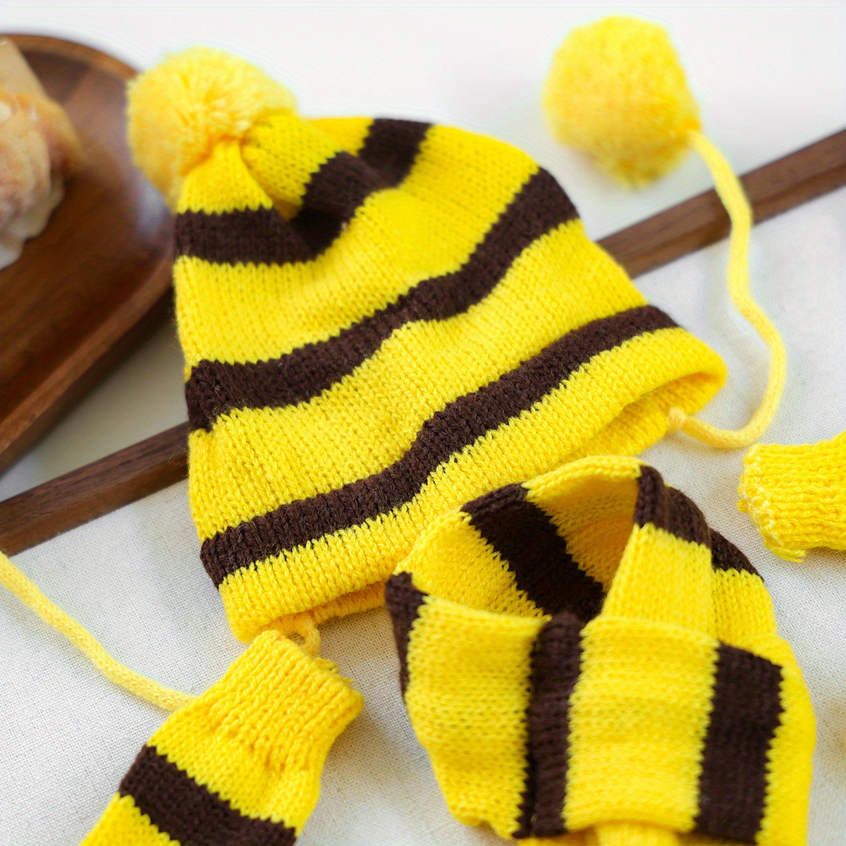 3pcs Scarf Bootie Hat Set for Small Dogs