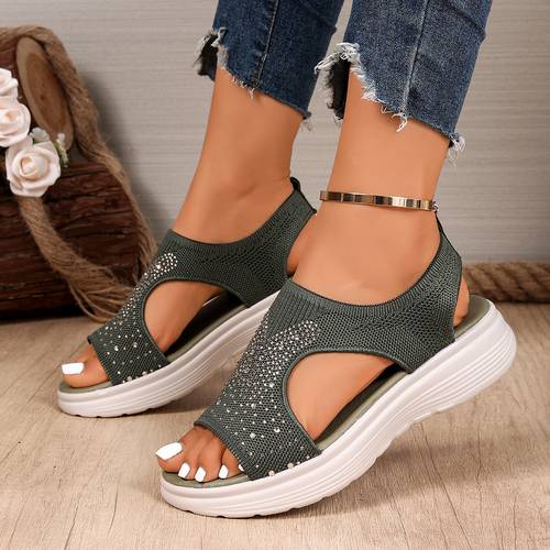 6 color womens flat sandals with shiny embellishments on comfortable and casual sandals for women women shoes