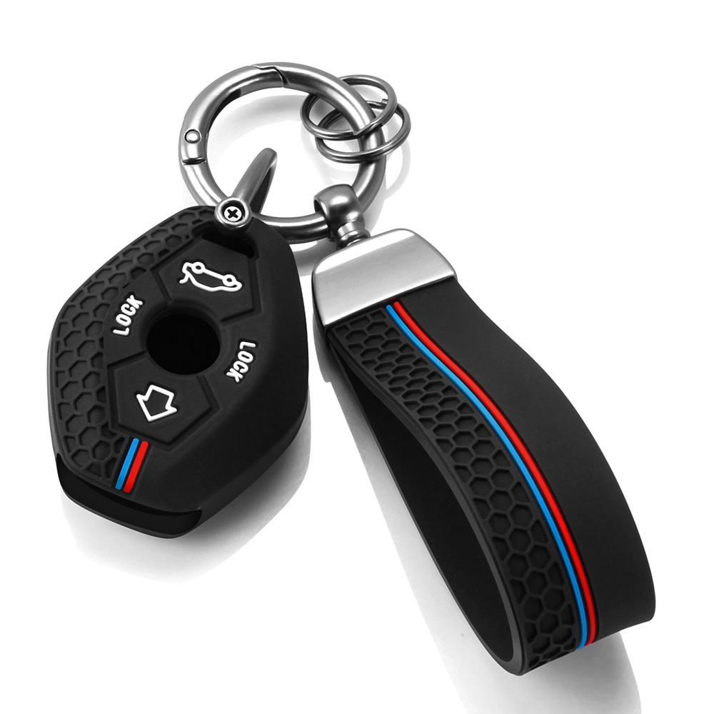 For X3 X5 Z3 Z4 3 5 E38 E39 E46 E83 1998 - 2005 Keychain Silicone Car Key Case Cover Additions