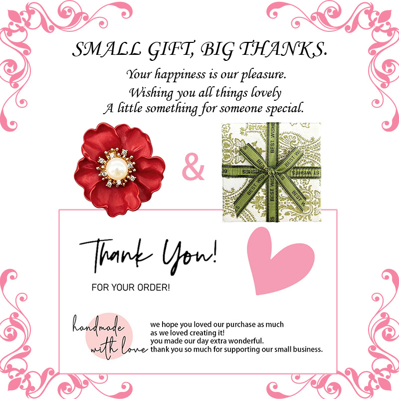 TEMU And Luxurious Peony Sweater Clip With Gift Box And Card, 2026 Christmas New Model, Symbolizing Shiny And Stylish Style Accessory Suitable For