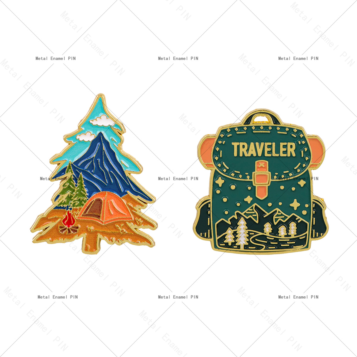 TEMU 2pcs Enamel Pin Pins Badges On Backpack Cute Things Accessories For Jewelry Gifts Brooches Lapel Badge