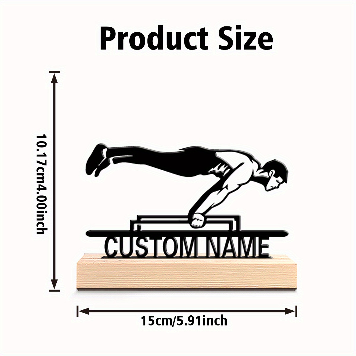 TEMU 1pz Statua Personalizzata con Base in Legno, Decorazione da Tavolo per Appassionati di Sport, Regalo per Camere da Letto, Compleanni, Natale,