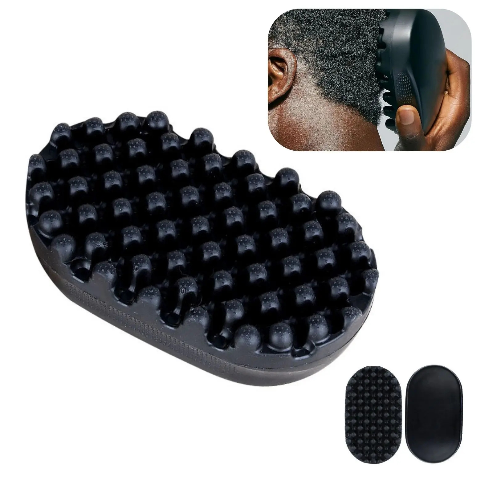 

Hair Sponge For Dreadlocks & Afro Styles - Washable Rubber Comb For , Ideal For Barbers