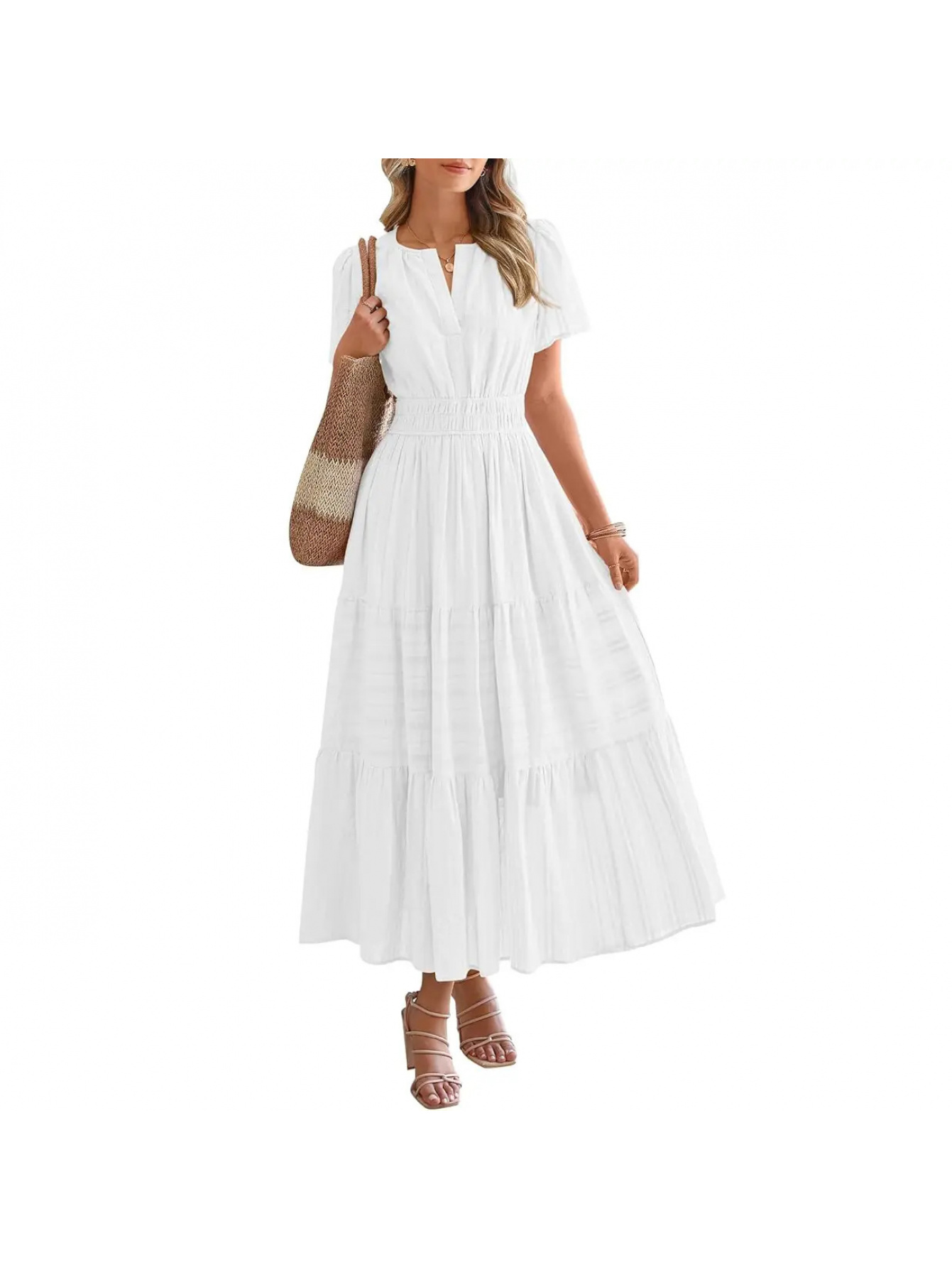 knee length dresses for ladies Women's 100% Organic Cotton T-Shirt Dress XL / Eggplant main image 1