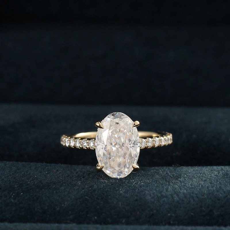 Stunning Pigeon Egg Moissanite Ring, 1/2 Carat