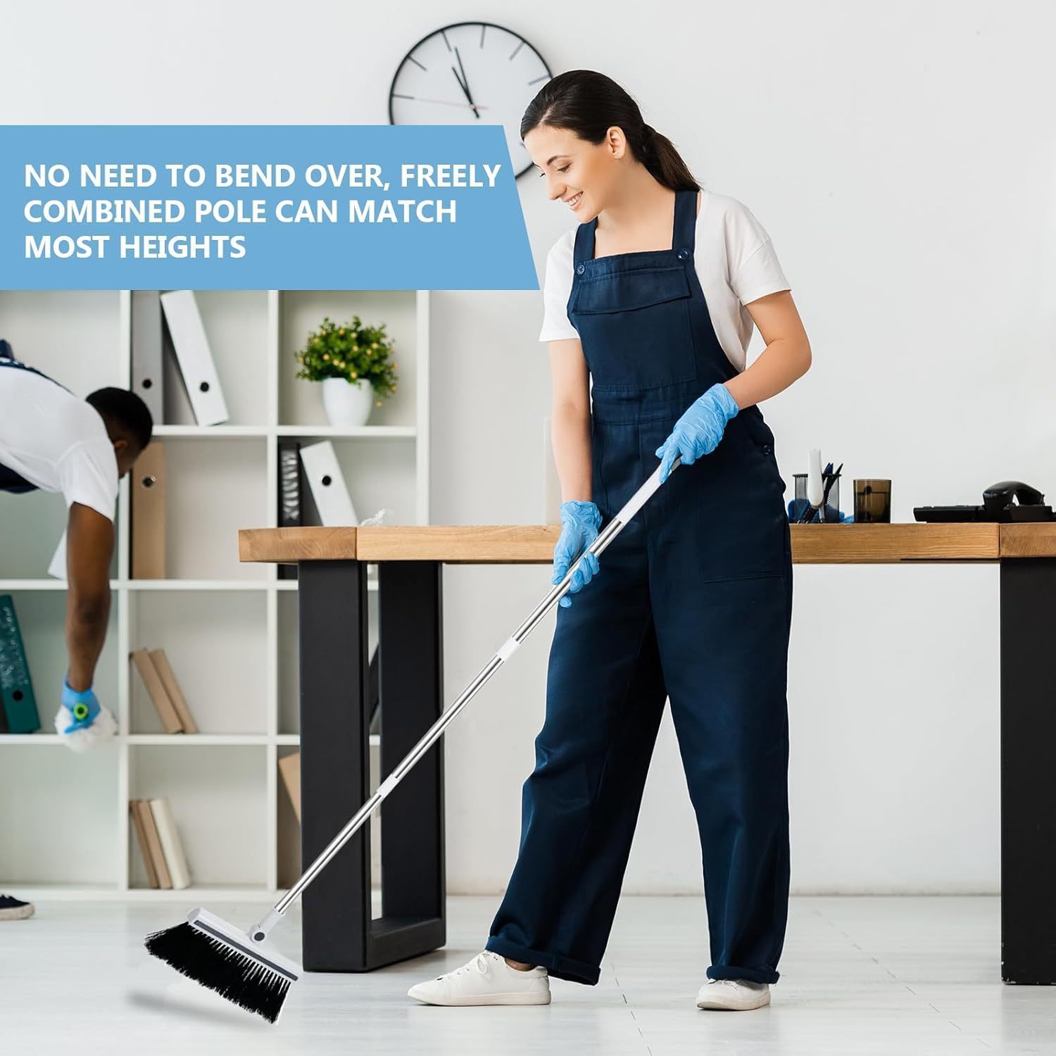 3-in-1 home cleaning set: soft bristle broom, dustpan, and brush combo--  hair, ideal for home, office, school, and dorm--perfect christmas gift, cleaning brush Product details 5