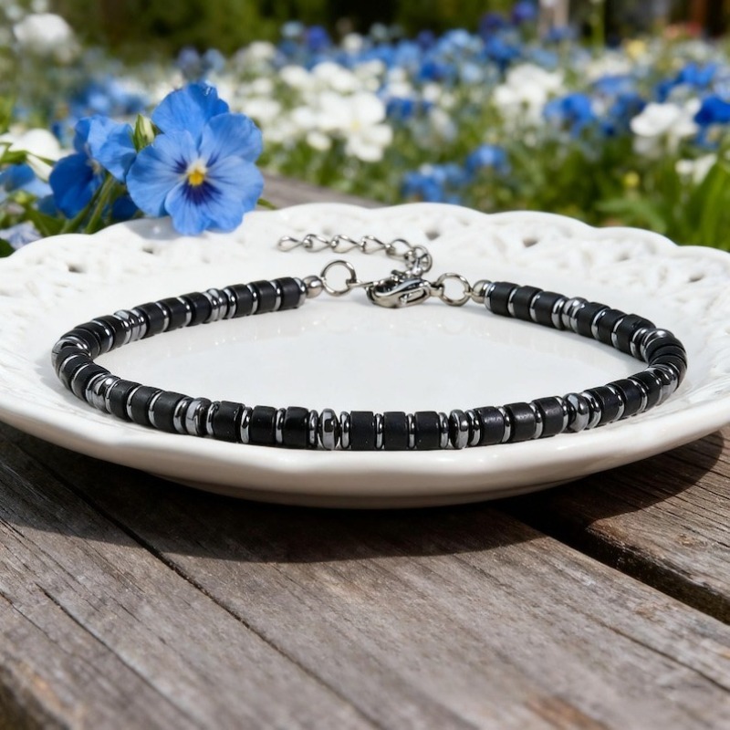 TEMU Pulsera de y | Pulsera Minimalista de Protección, Cadena de Metal en Tono Plateado, Duradera y Estilosa para Atuendos Casuales, Joyería para Uso