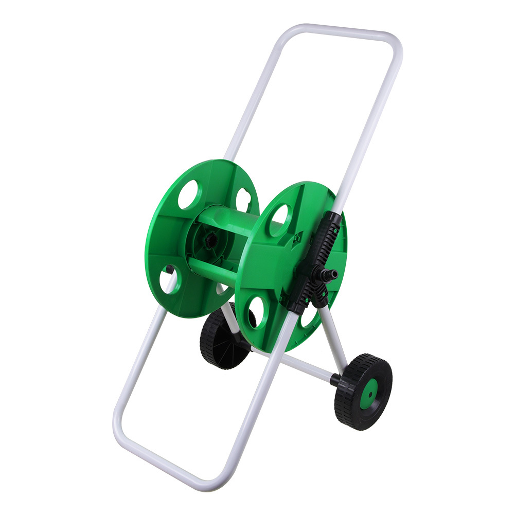 TEMU Hose Pipe Roll Holder Trolley Cart Garden Water Portable Free Standing