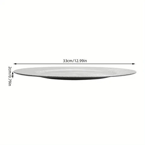50pcs plates 12 99x0 79inch fashion silver plates pp plates for dinner party garden table setting backyard wedding party supplies