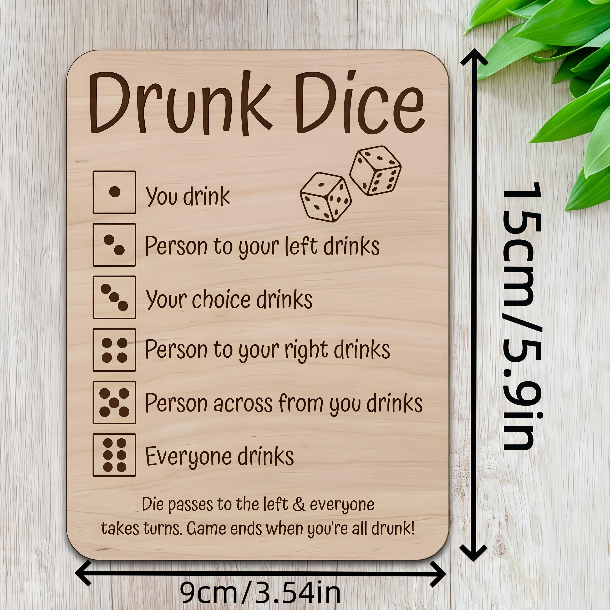 TEMU Wooden Dice Game Plaque, Party Dice Tabletop Wall Decoration, Activity Ornament, Gift, Made In China Halloween Christmas Decoration